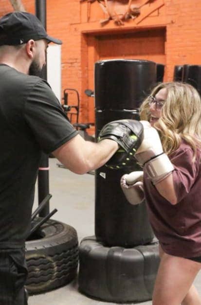 An engaged personal training session