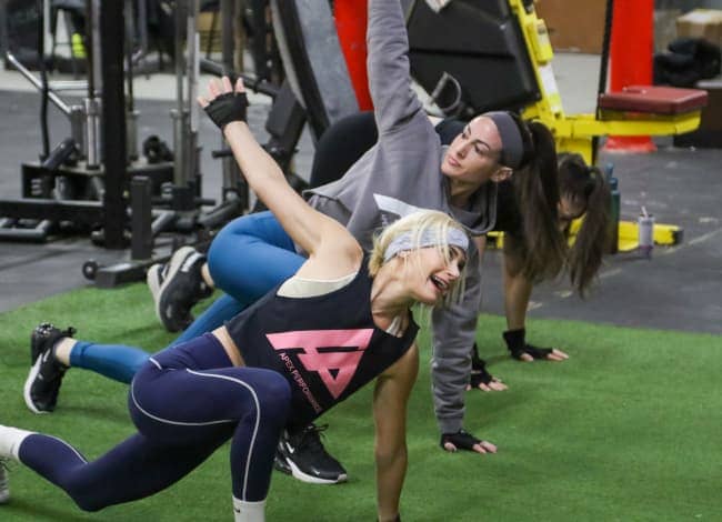 woman cross training